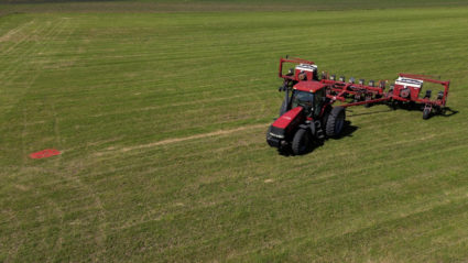 FILE PHOTO: Mark Tuttle's tractor and soybean planter are parked on his soy farm in Somonauk, Illinois, U.S., May 30, 2024.