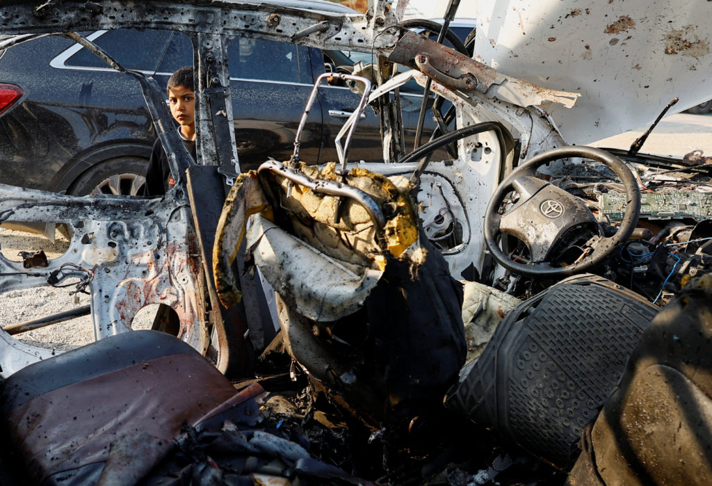 Israeli strikes in Gaza killed 12 people, including 2 children and a pregnant woman, hospital officials say