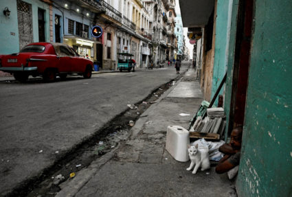 FILE PHOTO: A street scene in Havana is pictured