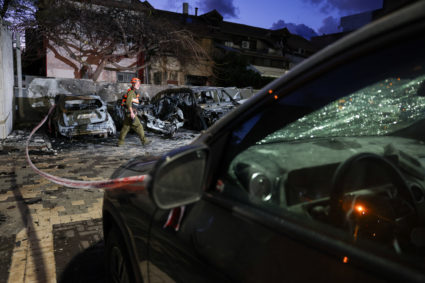 Aftermath of Iranian missile barrages in Nahariya