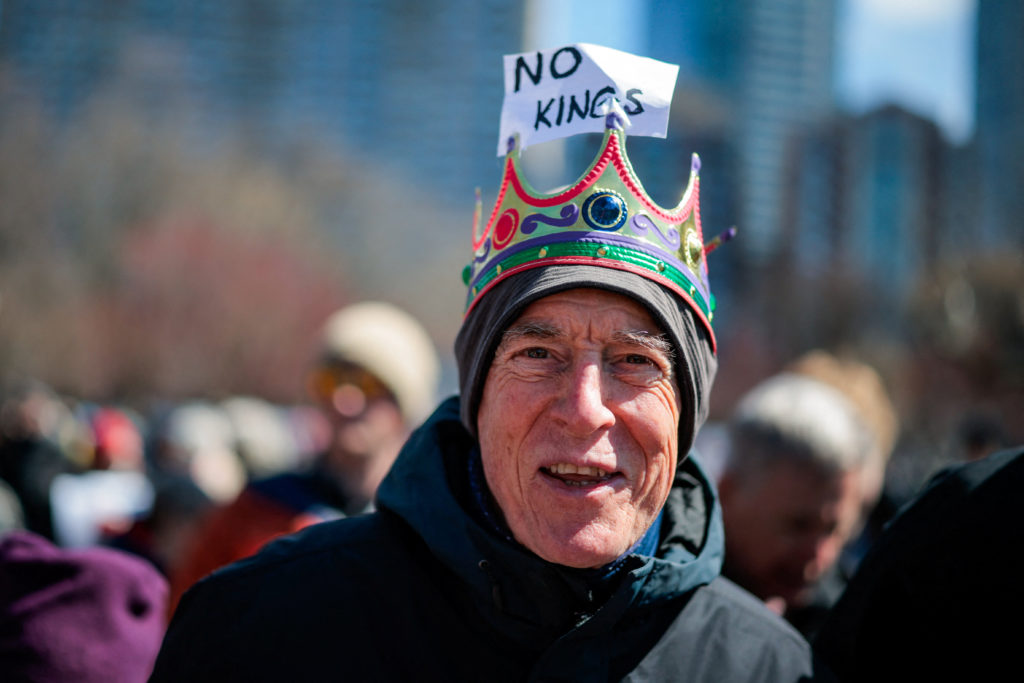 "No Kings" protest, in Boston