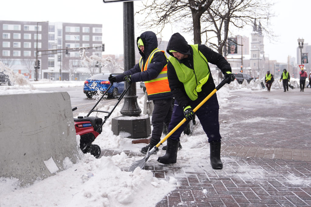 Severe storms blast eastern half of the U.S. with snow and high winds, as tornado threat rises