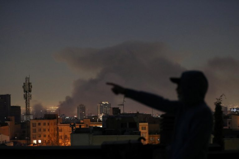 Smoke rises following an explosion, amid the U.S.-Israeli conflict with Iran, in Tehran