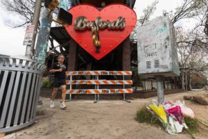 Aftermath of a deadly mass shooting outside Buford's, a popular roadhouse-style bar in Austin