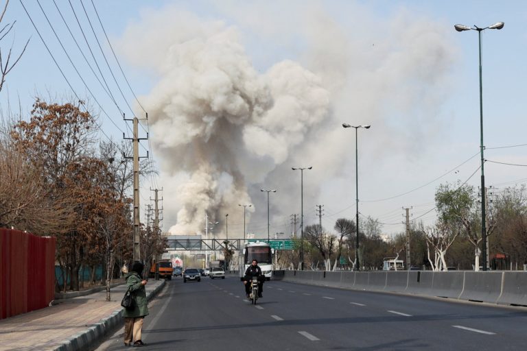 Smoke rises following an explosion, amid the U.S.-Israeli conflict with Iran, in Tehran