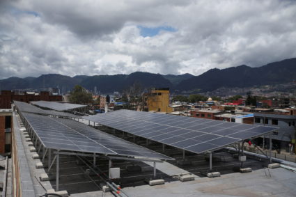 Solar panels installed at the Electricity, Electronics and Telecommunications Center, South Complex of the Capital Distric...