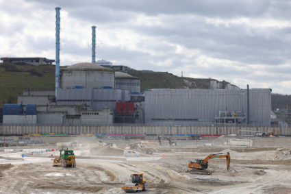 Construction site of the new reactors currently being built at the Penly nuclear power plant in Petit-Caux