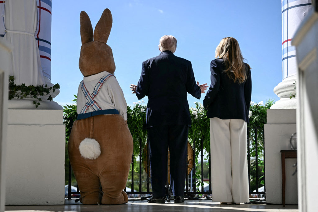 U.S. President Donald Trump and First Lady Melania Trump host White House Easter Egg Roll at the White House in Washington