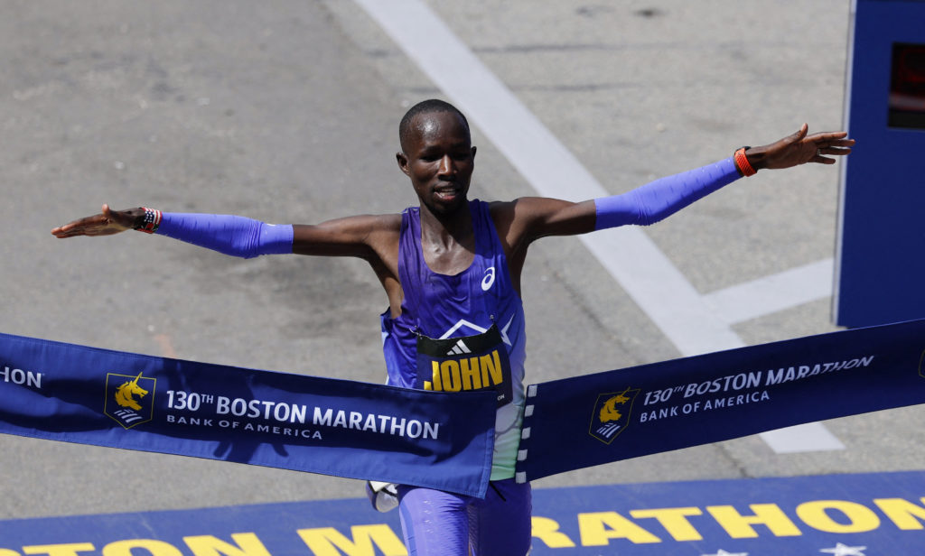 Defending champion John Korir wins second straight Boston Marathon title in course record time