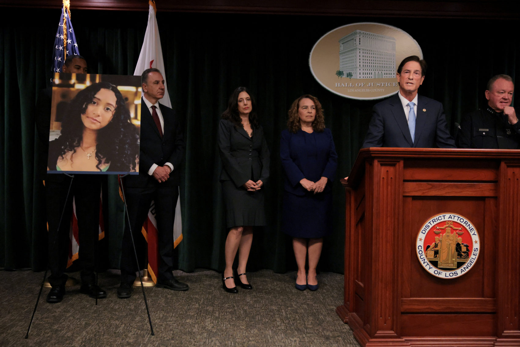 Press conference about the arrest of musician d4vd, in Los Angeles