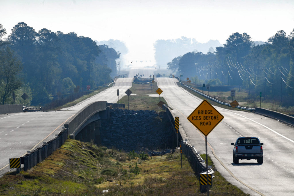 Wildfire in Brantley County, Georgia