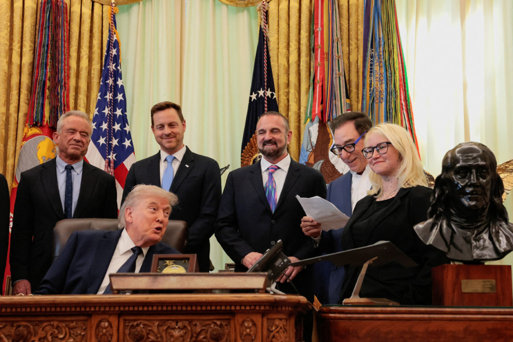 U.S. President Trump participates in a healthcare affordability event at the White House in Washington