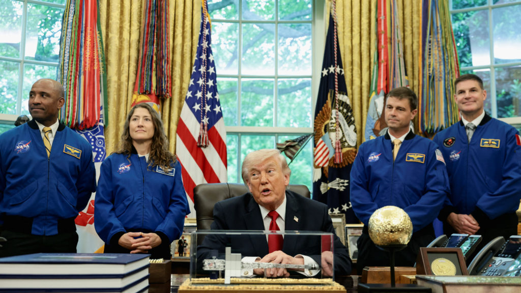 WATCH LIVE: Trump welcomes Artemis II astronauts to the White House after successful moon mission