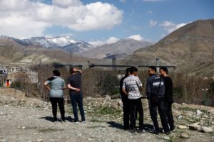 The B1 bridge damaged by a strike, as the U.S.-Israeli conflict with Iran continues, in Karaj