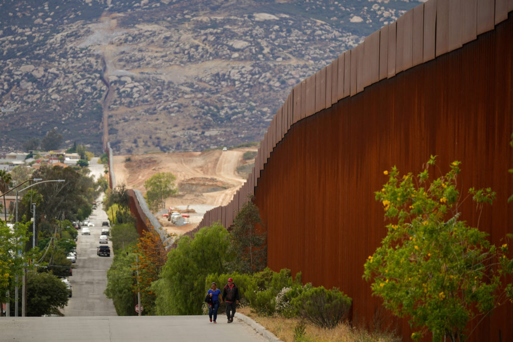 Protesters oppose U.S. border fence construction near sacred Kumeyaay site