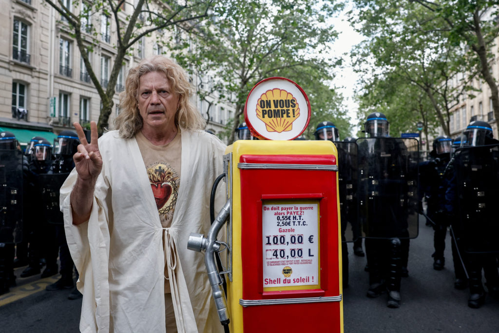 Traditional May Day labour union march in Paris