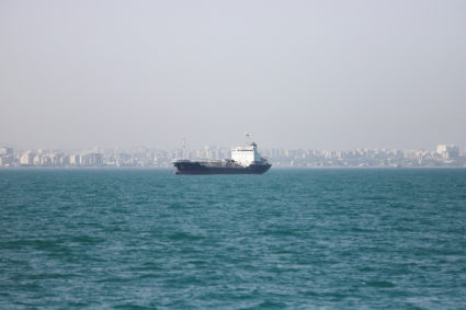 Vessels in the Strait of Hormuz near Bandar Abbas, Iran