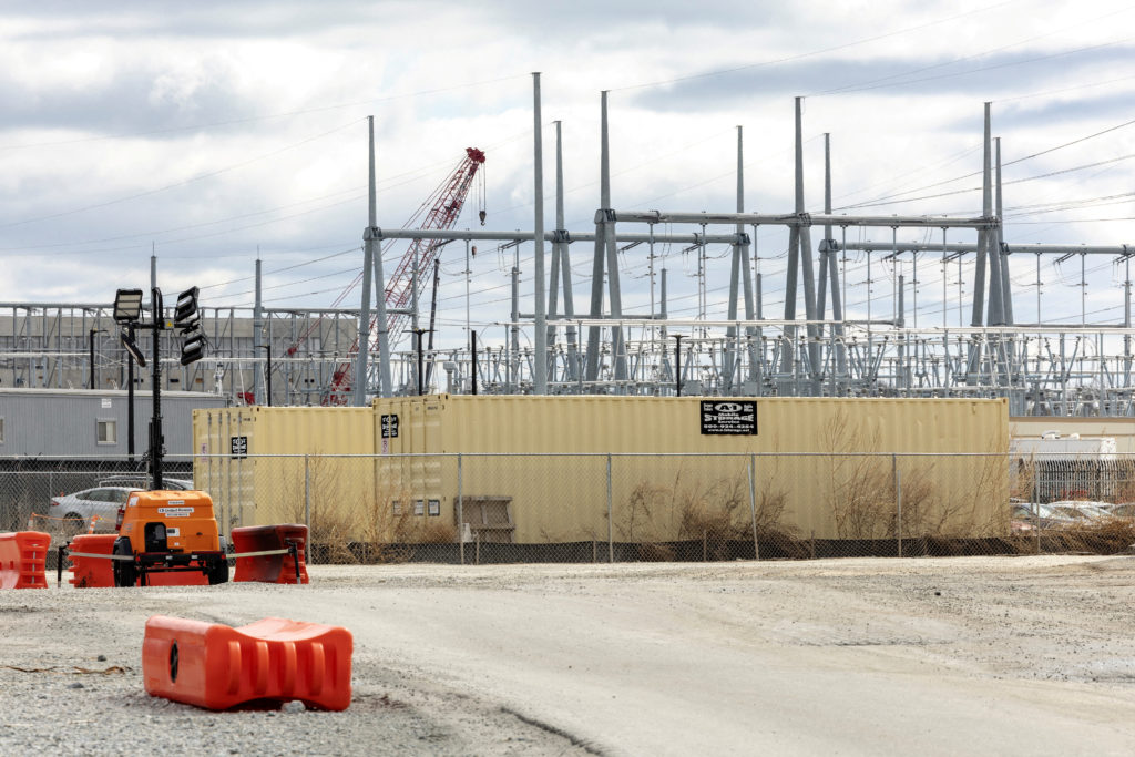 FILE PHOTO: Construction of the Amazon Data Center in New Carlisle