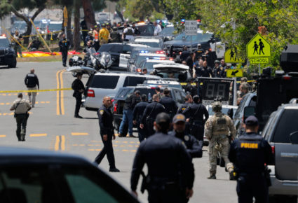 Scene of a reported active shooter situation at the Islamic Center in San Diego