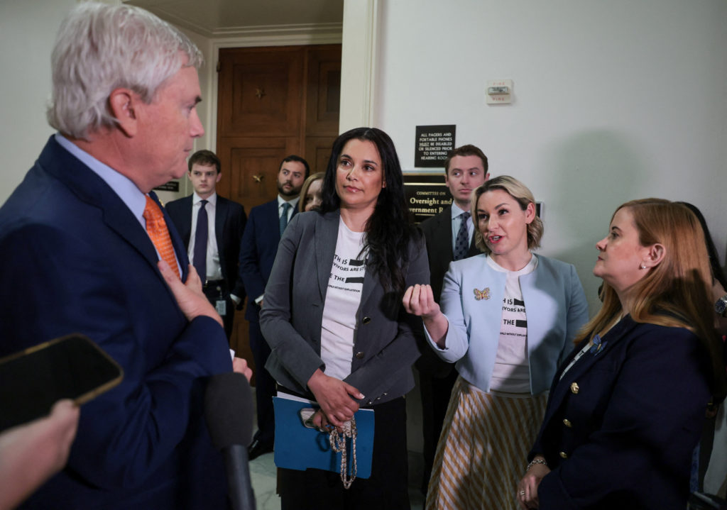 WATCH: Epstein survivors press Comer to interview Bondi under oath, ask about release of files