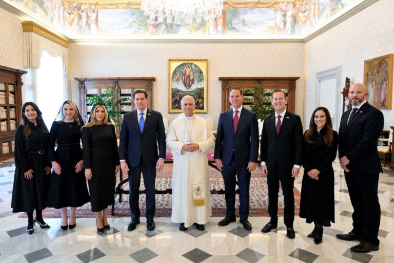 Pope Leo XIV meets U.S. Secretary of State Marco Rubio at the Vatican