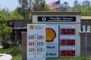 Current price of gasoline in California