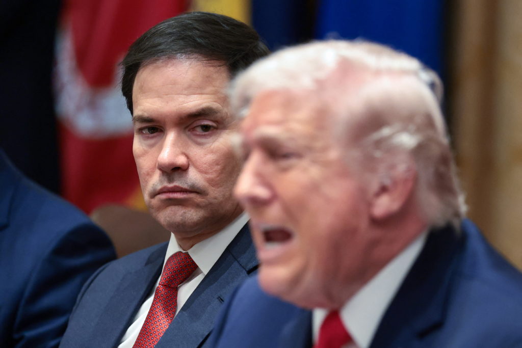 WATCH: Rubio said he's never seen Trump fall asleep in a meeting. Rep. Lieu showed him the videos