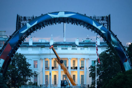 Trump compares White House UFC cage to Eiffel Tower, says 'maybe we&rsquo;ll never ever take it down'