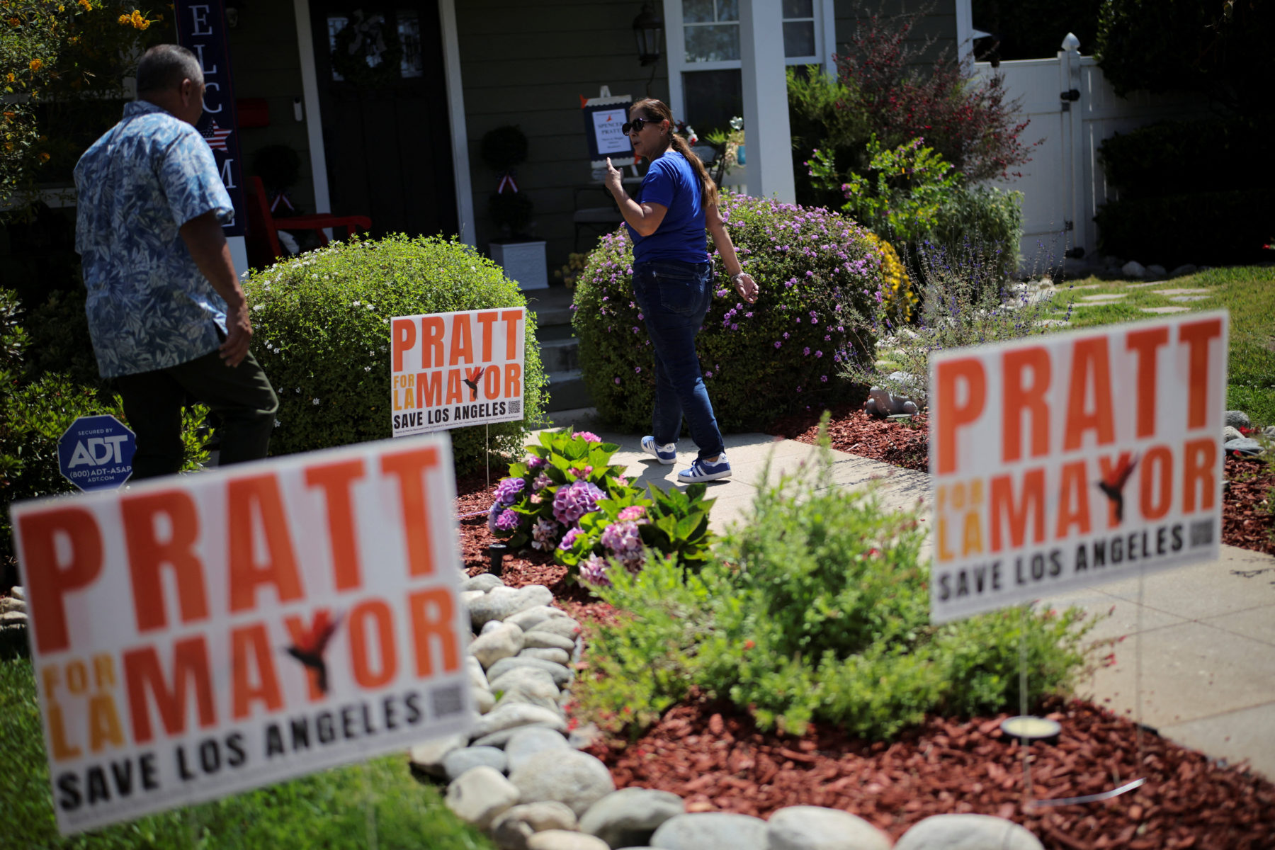 Reality TV personality Spencer Pratt holds a community event as he campaigns for mayor of Los Angeles