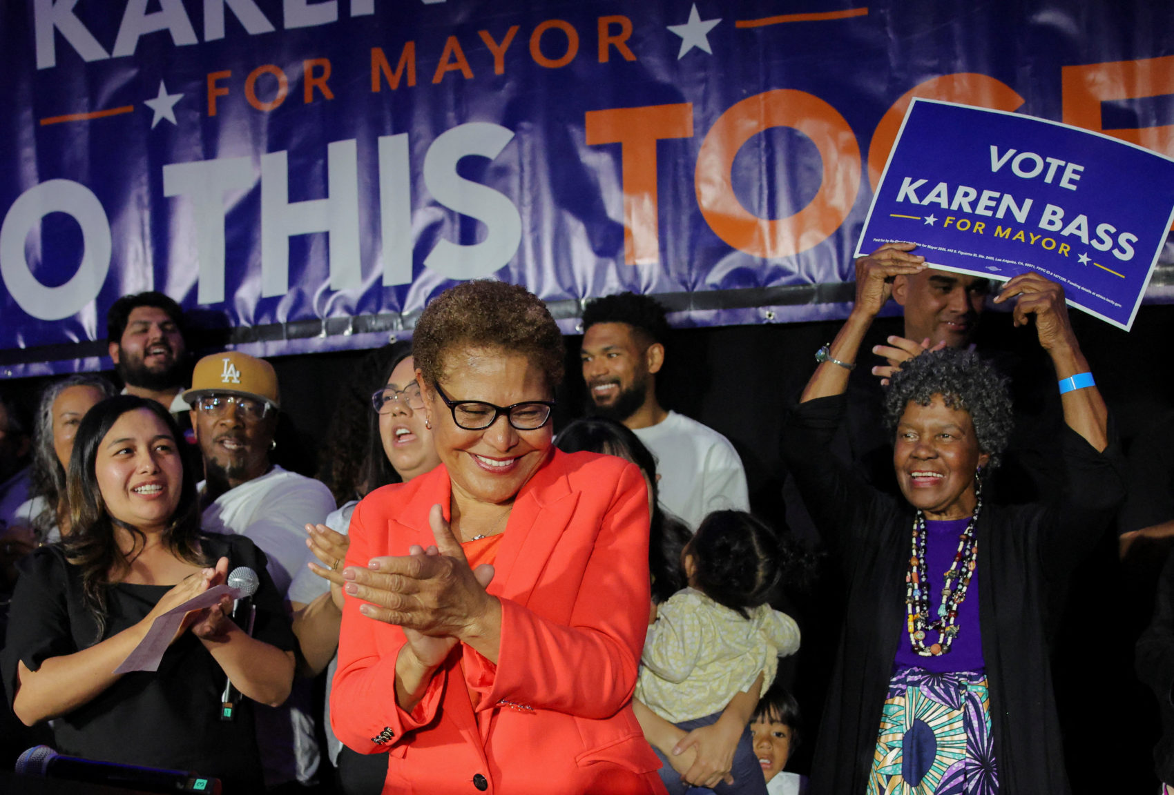 Los Angeles Mayor Karen Bass' election night watch party in Los Angeles