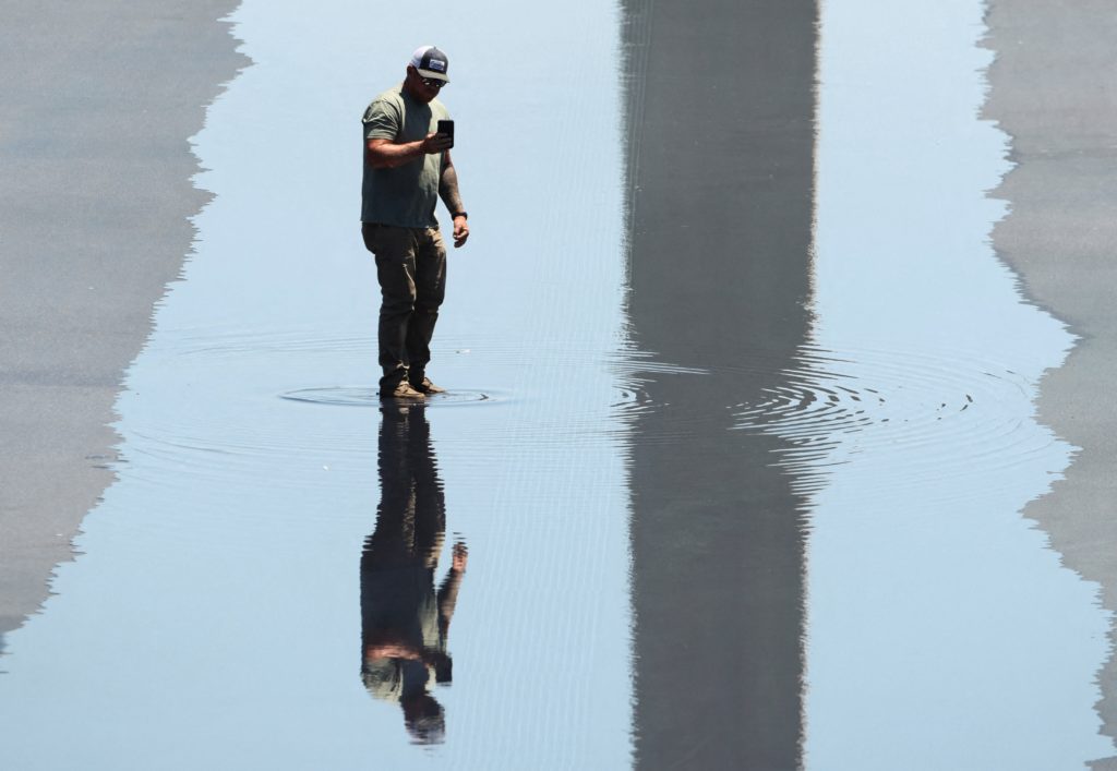 Trump says Reflecting Pool work is done and it's set to be filled with water