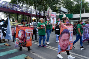 Protest march ahead of the opening match of the 2026 FIFA World Cup, in Mexico City