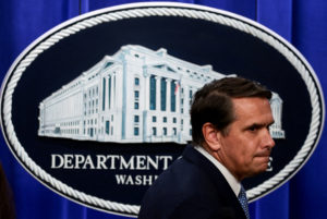 Acting U.S. Attorney General Blanche and Secretary of Homeland Security Mullin hold a press conference on unaccompanied mi...