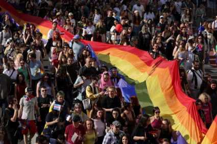 Tens of thousands march at Pride events in Romania and Bulgaria to demand equality