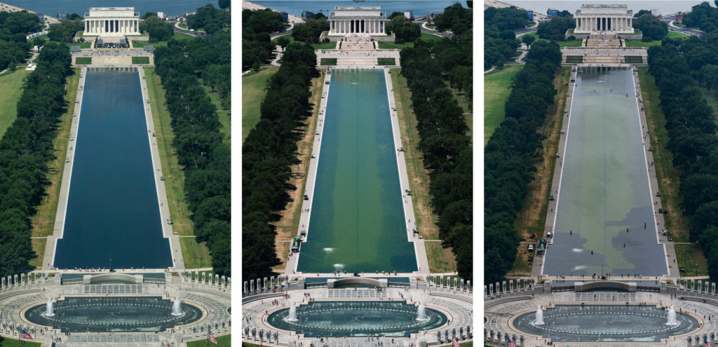 Timeline of the Lincoln Memorial Reflecting Pool renovations, in Washington