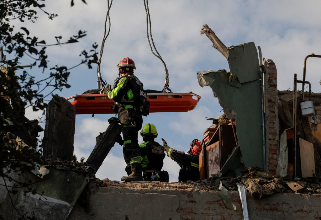 Russia strikes an apartment block in Ukraine's city of Kharkiv, killing 1 person