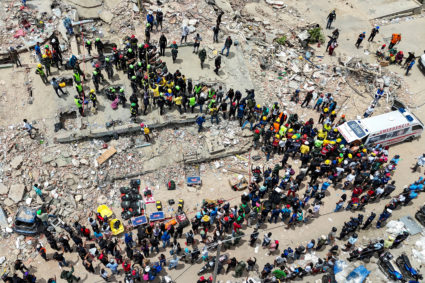 Aftermath of earthquakes, in Caraballeda