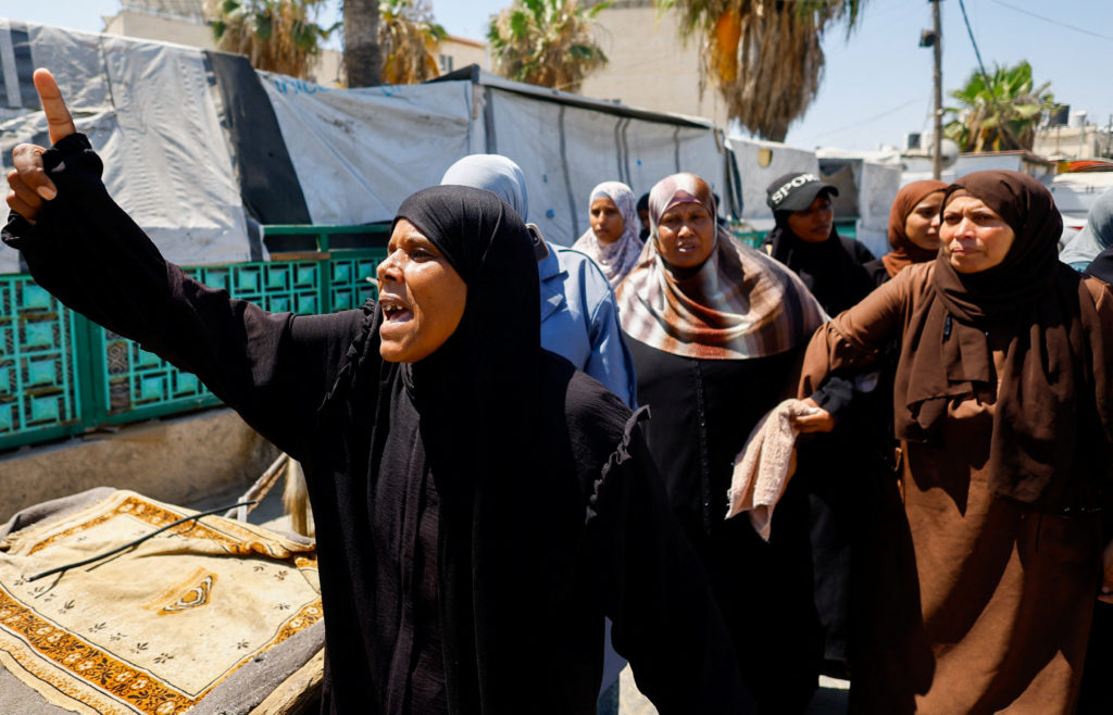 Israeli strike hits a tent in central Gaza, killing 3, including a child