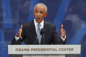 Dedication ceremony for the opening of the Obama Presidential Center in Chicago