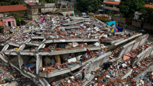 Aftermath of earthquakes, in Caraballeda