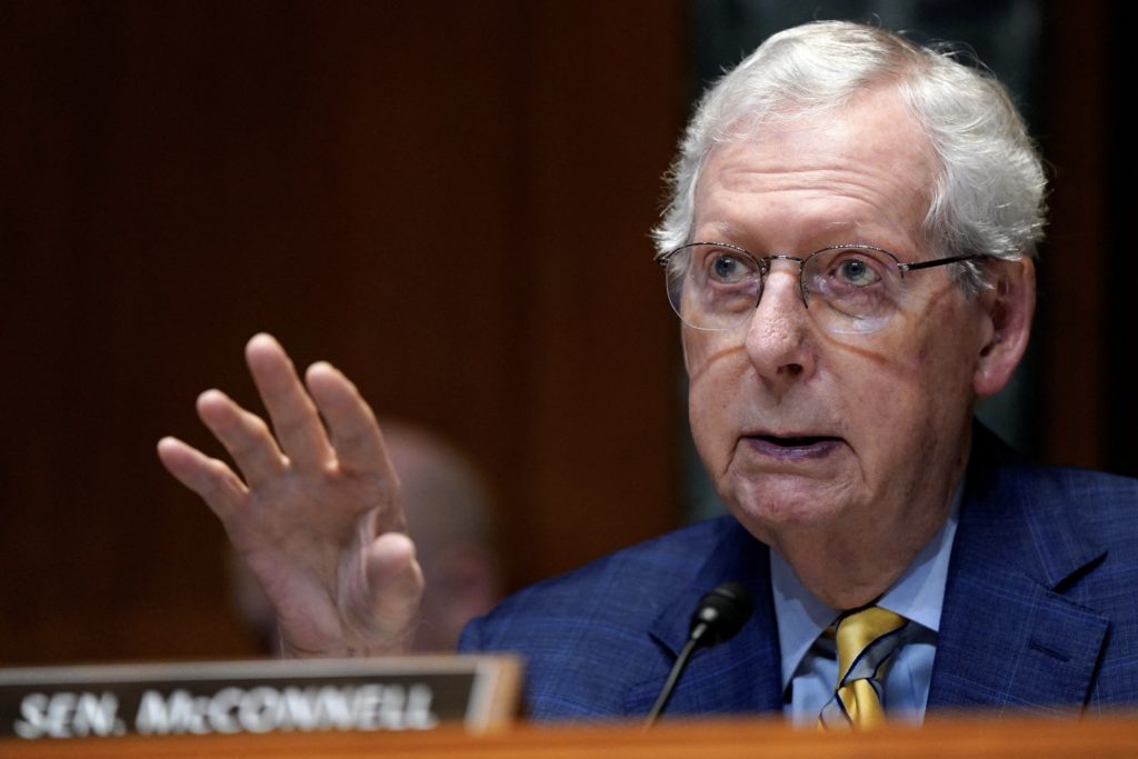 McConnell says a fall led to his hospitalization, breaking weeks of silence about health condition