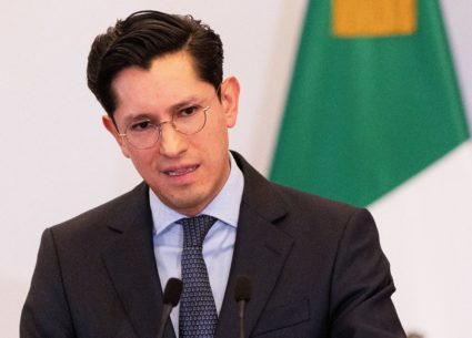 Mexican Foreign Minister Velasco and German Foreign Minister Wadephul hold a press conference in Mexico City