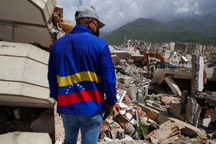 Aftermath of earthquakes in La Guaira