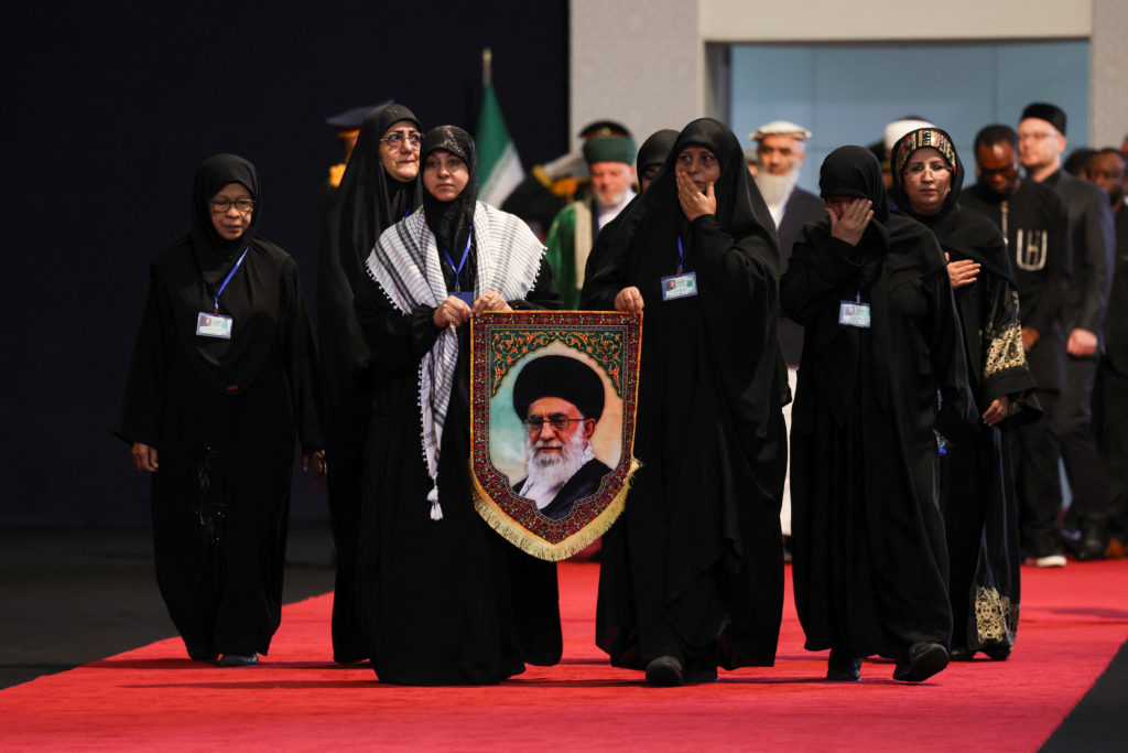 International delegates participate in a farewell ceremony for Iran's late Supreme Leader Ayatollah Ali Khamenei
