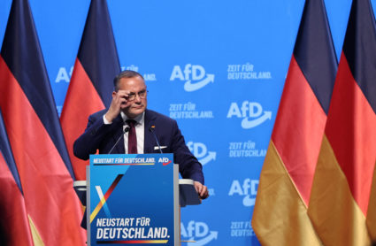 Far-right Alternative for Germany party reelects leaders as protesters and police clash