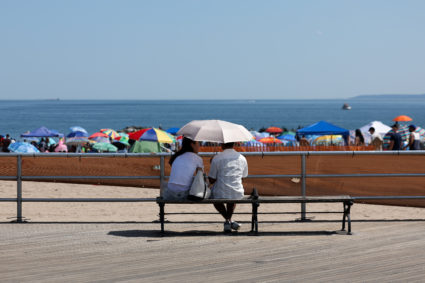 Summer heat wave, in New York City