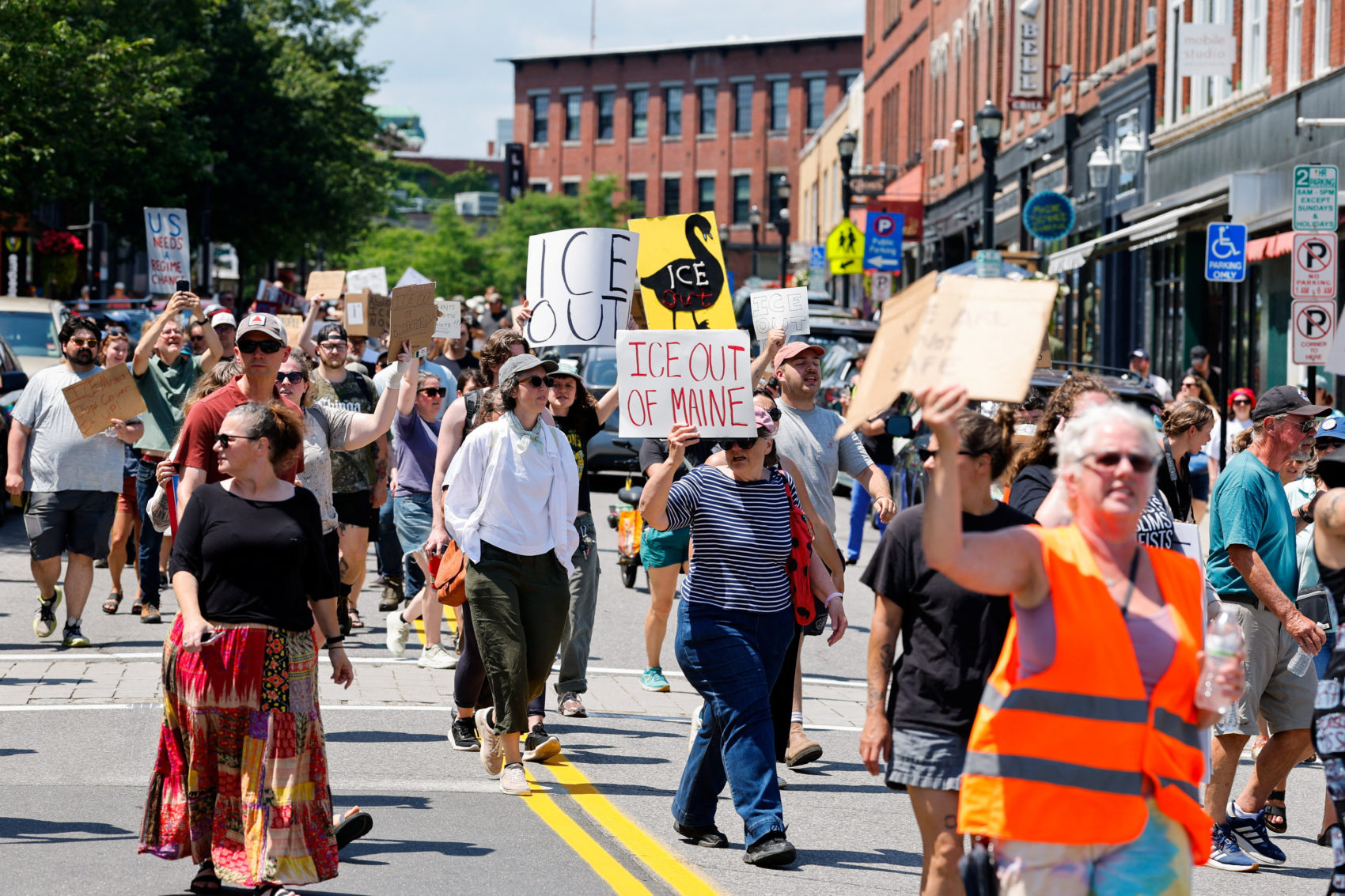 Aftermath of a shooting involving U.S. Immigration and Customs Enforcement (ICE) in Biddeford