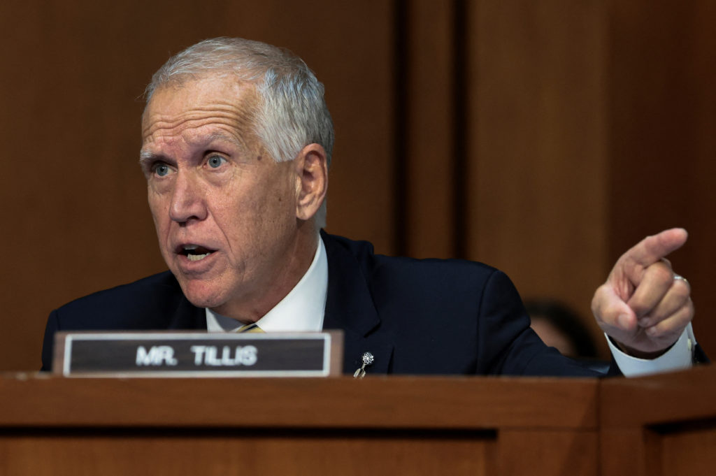 WATCH: Tillis says he won't vote to confirm Blanche unless nominee meets with Epstein survivors