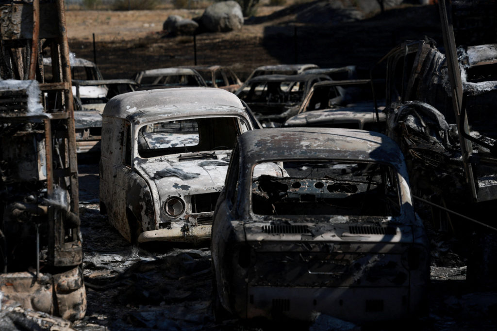 Wildfire in provinces of Avila and Madrid, Spain