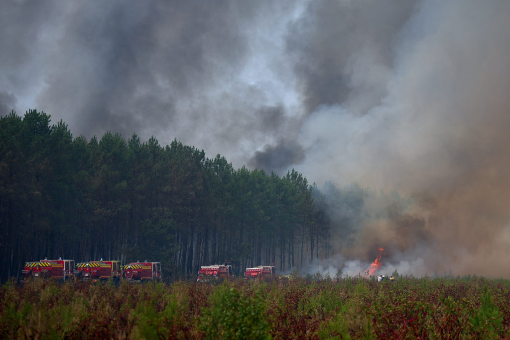 Wildfires in southwest France